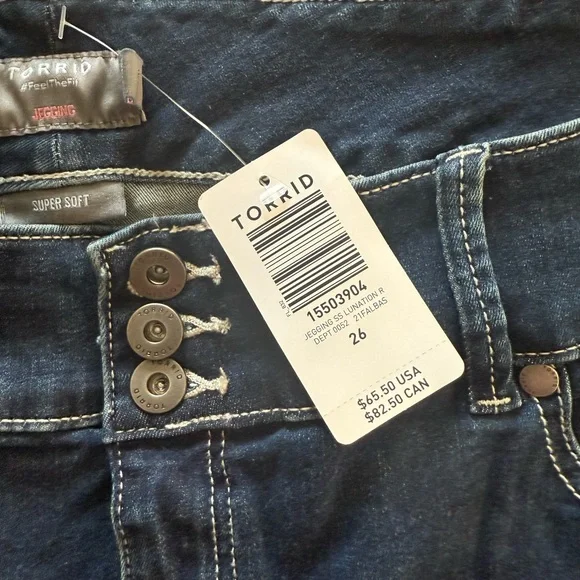 Torrid Woman’s Plus Super Soft Jeggings 26W Regular NWT Skinny - Picture 5 of 7